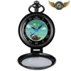 L'Onirique - Montre Gousset Mécanique Chasseur à Cadran Aquarelle - Noir - Gousset-heritage