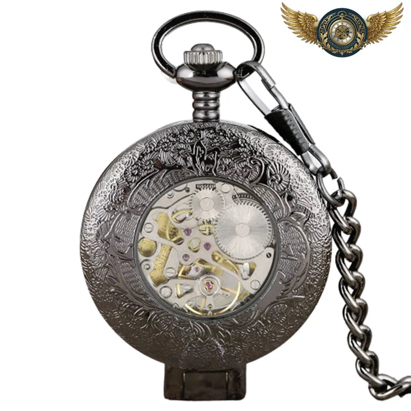 L'Onirique - Montre Gousset Mécanique Chasseur à Cadran Aquarelle - Vue 7 - Gousset-heritage
