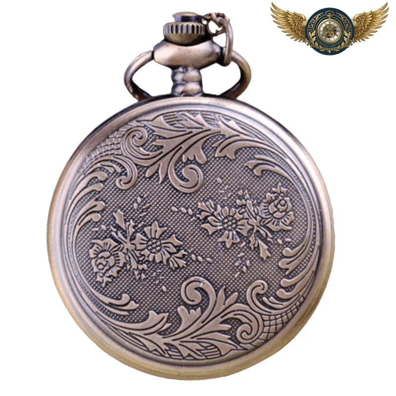 L'Opéra - Montre Gousset Sautoir Bronze Patiné Pierres Fantaisie - Vue 2 - Gousset-heritage