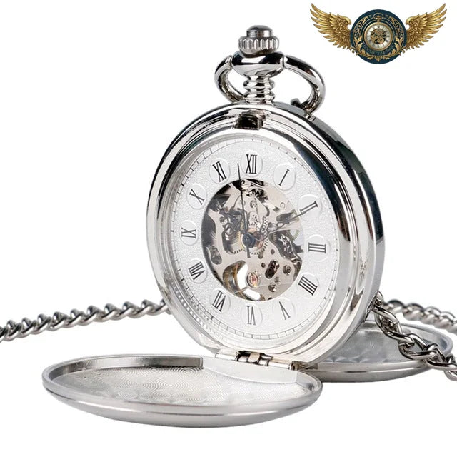 L'Opéra - Montre Gousset Squelette Double Chasseur Mécanique - Argent - Gousset-heritage