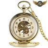 L'Opéra | Montre Gousset Squelette Demi-Chasseur Or Gravé - Vue 2 - Gousset-heritage