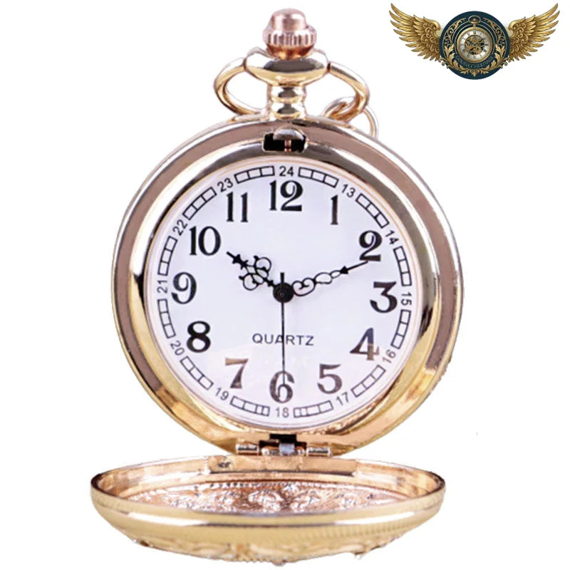 L'Opulence Baroque - Montre Pendentif Sautoir Boîtier Chasseur Gemmé