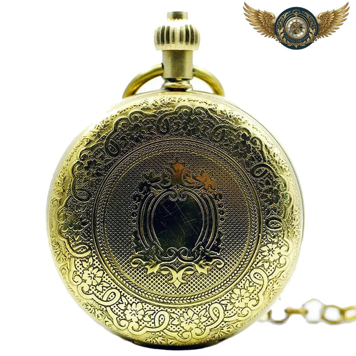 L'Opulence Baroque - Montre de Poche Mécanique Chasseur Dorée - Vue 1 - Gousset-heritage