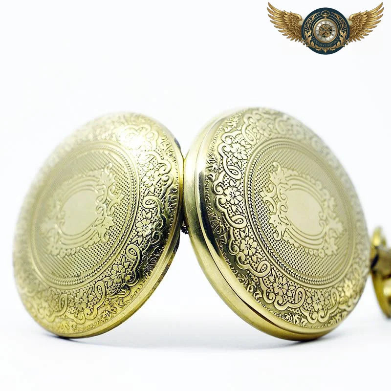 L'Opulence Baroque - Montre de Poche Mécanique Chasseur Dorée - Vue 5 - Gousset-heritage