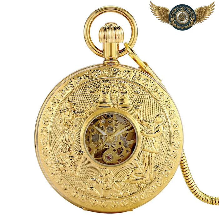 L'Opulence Dorée - Montre Gousset Double Demi Chasseur Automatique - Vue 1 - Gousset-heritage