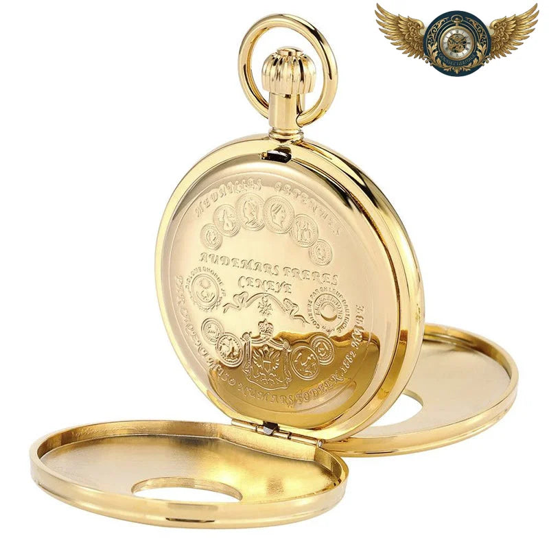 L'Opulence Dorée - Montre Gousset Double Demi Chasseur Automatique - Vue 3 - Gousset-heritage