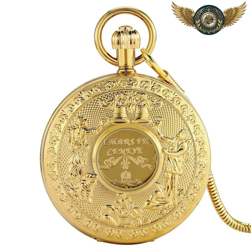 L'Opulence Dorée - Montre Gousset Double Demi Chasseur Automatique - Vue 4 - Gousset-heritage