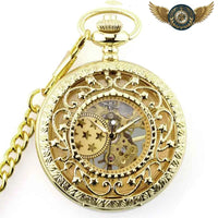 L'Opulence Dorée - Montre Gousset Savonnette Squelette Mécanique - Gousset-heritage