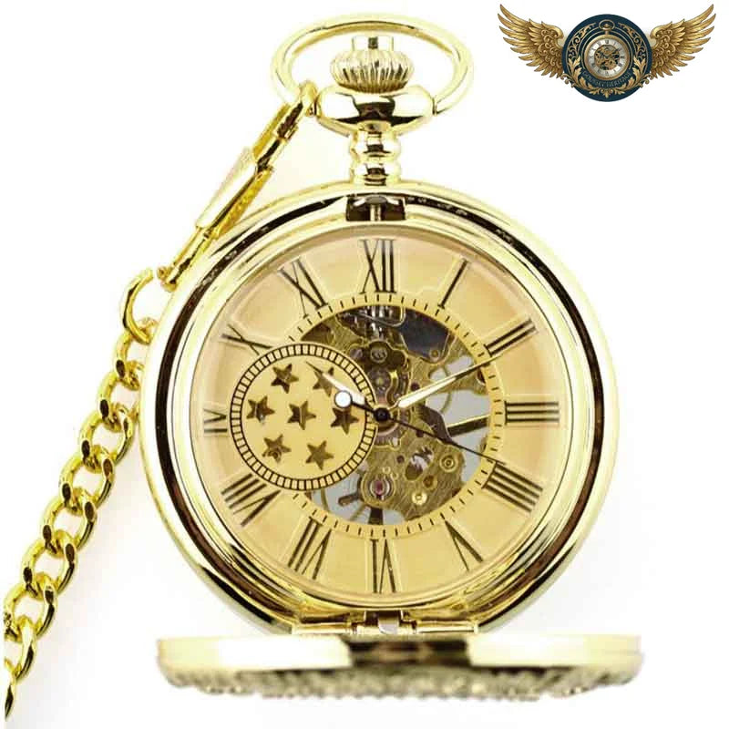 L'Opulence Dorée - Montre Gousset Savonnette Squelette Mécanique - Vue 2 - Gousset-heritage