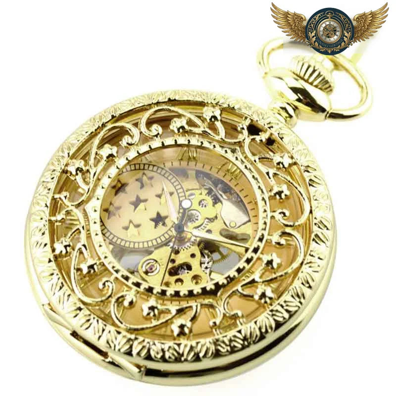 L'Opulence Dorée - Montre Gousset Savonnette Squelette Mécanique - Vue 4 - Gousset-heritage