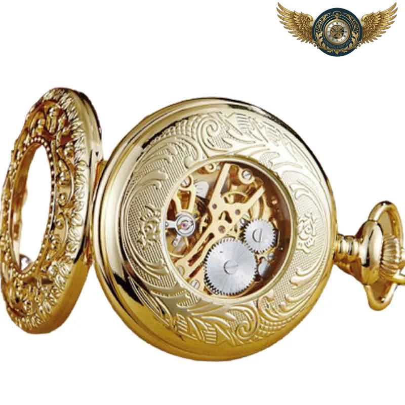 L'Opulence Dorée - Montre Gousset Savonnette Squelette Mécanique - Vue 5 - Gousset-heritage