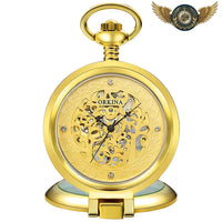 L'Opulence Dorée - Montre à Gousset Automatique Squelette 47mm - Gousset-heritage