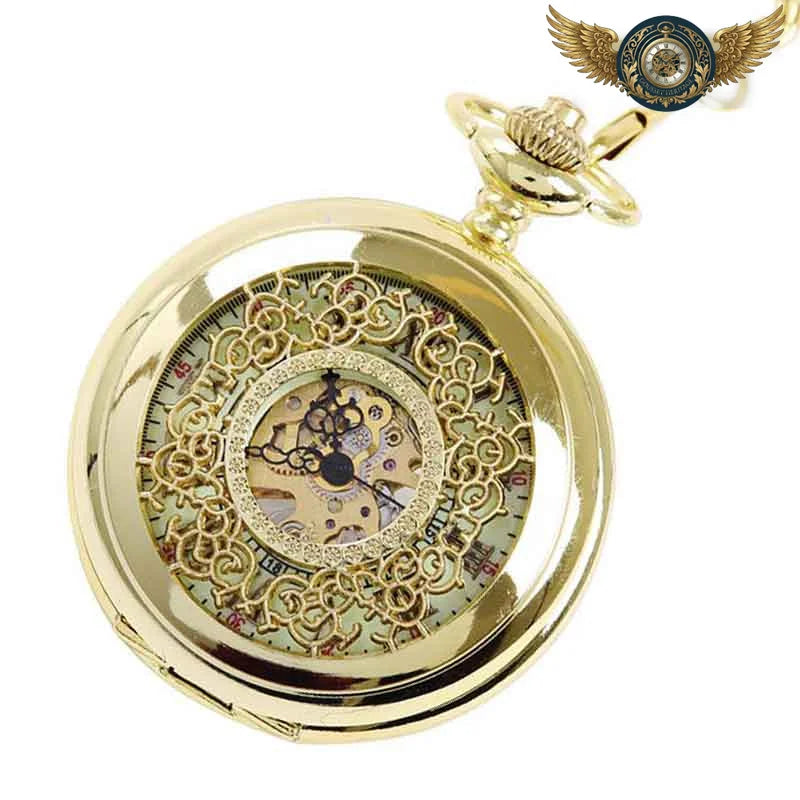 L'Opulence Dorée – Montre Gousset Mécanique Demi-Chasseur