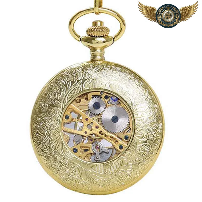 L'Opulence Dorée – Montre Gousset Mécanique Demi-Chasseur - Vue 3 - Gousset-heritage