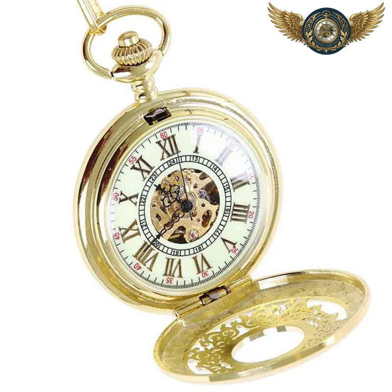 L'Opulence Dorée – Montre Gousset Mécanique Demi-Chasseur - Vue 4 - Gousset-heritage