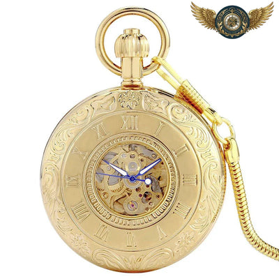 Acheter L'Opulence Gatsby - Montre Gousset Squelette Automatique Dorée - Gousset-heritage