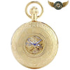 L'Opulence Gatsby - Montre Gousset Squelette Automatique Dorée - Vue 4 - Gousset-heritage