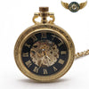 L'Opulence Gravée - Montre Gousset Squelette Automatique Acier - Or - Gousset-heritage