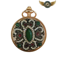 L'Opulence Impériale - Montre Gousset Or Chasseur Pendentif Serti - Gousset-heritage