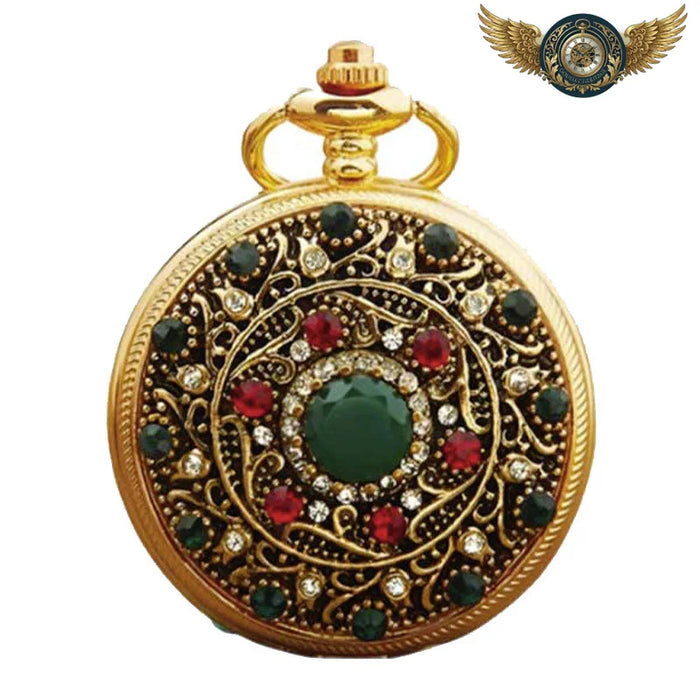 L'Opulence Royale - Montre Gousset Bijou Serti Or - Vue 1 - Gousset-heritage