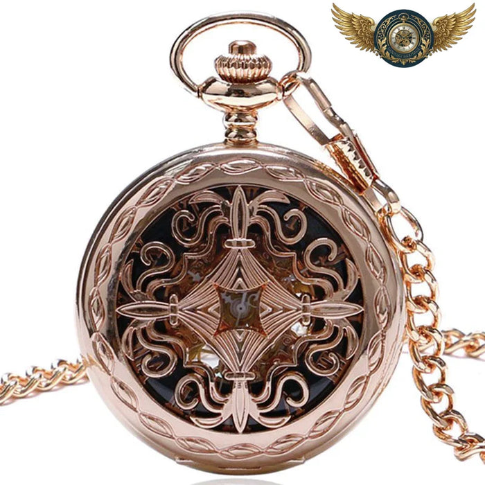 L'Opulence | Montre Gousset Mécanique Chasseur Or Rose - Vue 1 - Gousset-heritage