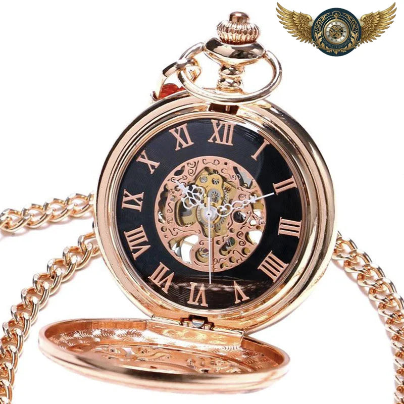 L'Opulence | Montre Gousset Mécanique Chasseur Or Rose