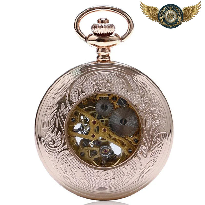L'Opulence | Montre Gousset Mécanique Chasseur Or Rose - Vue 4 - Gousset-heritage