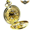 L'Opulence – Montre Gousset Mécanique Dorée Squelette - Vue 2 - Gousset-heritage