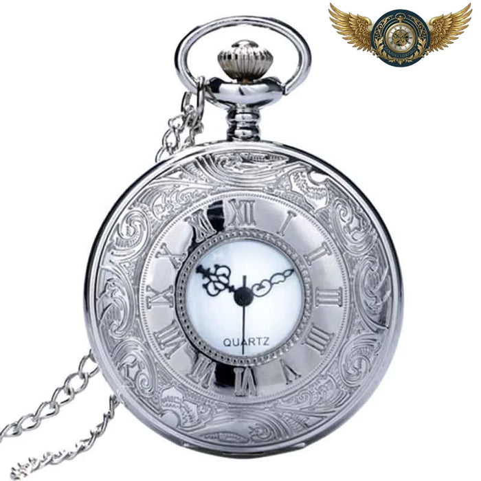 L'Opulent - Montre Gousset Hunter Gravée Argent Néo-Victorien - Vue 1 - Gousset-heritage