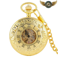L'Opulent – Montre Gousset Mécanique Squelette Or Demi-Chasseur - Gousset-heritage