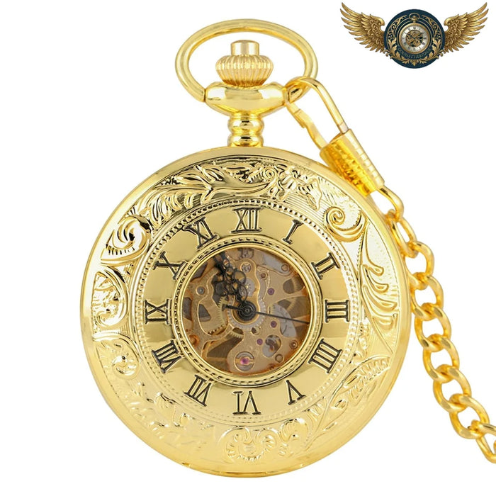 L'Opulent – Montre Gousset Mécanique Squelette Or Demi-Chasseur - Default Title - Gousset-heritage
