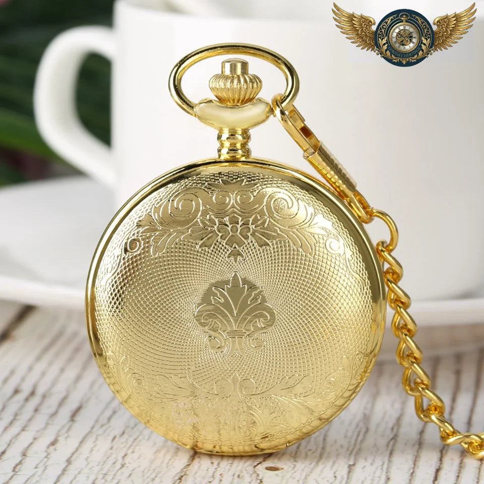 L'Opulent – Montre Gousset Mécanique Squelette Or Demi-Chasseur - Vue 7 - Gousset-heritage