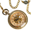 L'Opulente - Montre Gousset Mécanique Squelette Dorée Gravée - Vue 3 - Gousset-heritage
