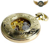 L'Opulente - Montre Gousset Mécanique Squelette Dorée Gravée - Vue 6 - Gousset-heritage