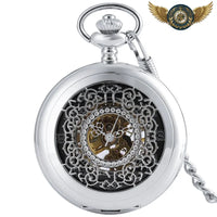 L'Oracle - Montre Gousset Mécanique Squelette Demi-Chasseur Argent - Gousset-heritage