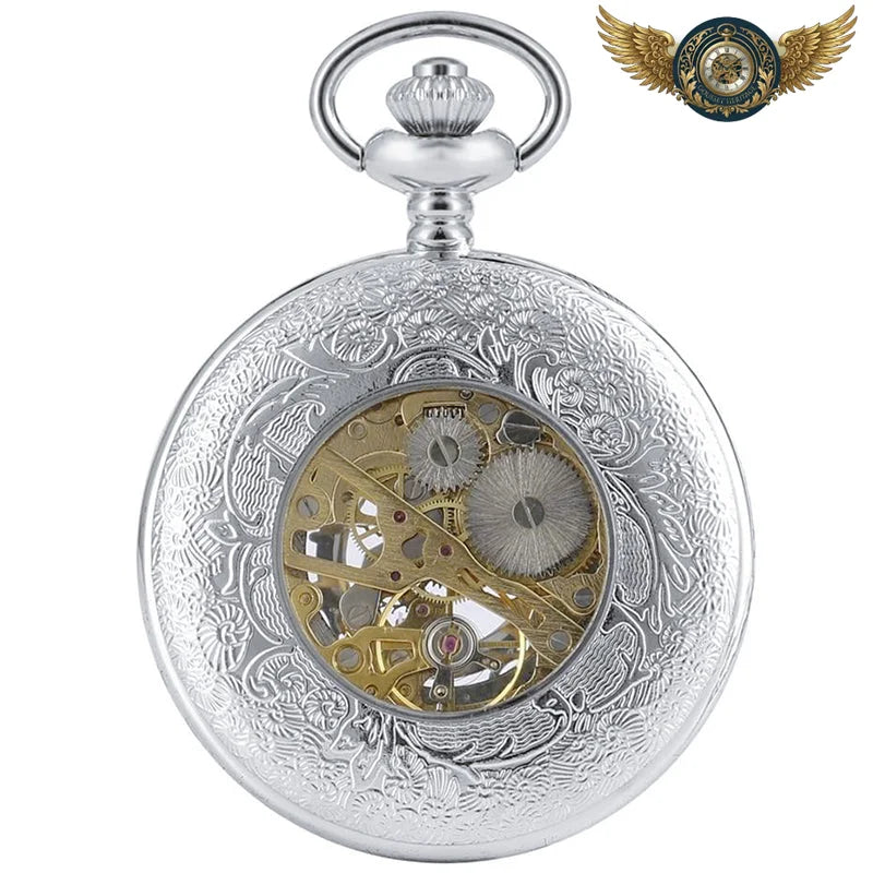 L'Oracle - Montre Gousset Mécanique Squelette Demi-Chasseur Argent - Vue 3 - Gousset-heritage
