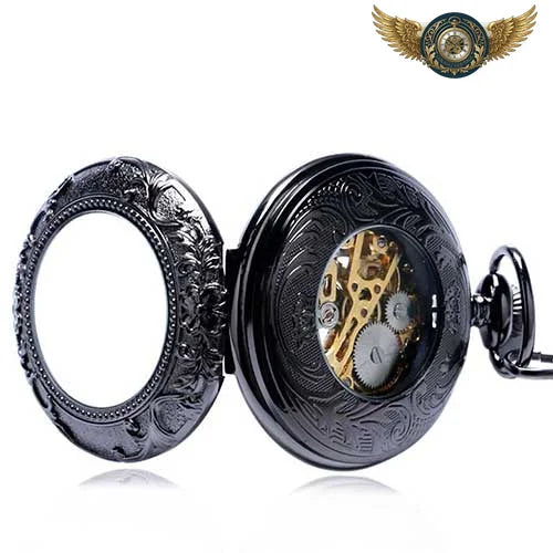 L'Oracle Noir - Montre Gousset Mécanique Squelette Demi-Chasseur - Vue 5 - Gousset-heritage