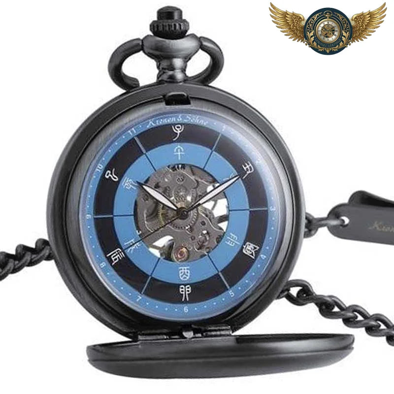 L'Oracle Orient - Montre Gousset Mécanique Squelette Chasseur - Noir - Gousset-heritage