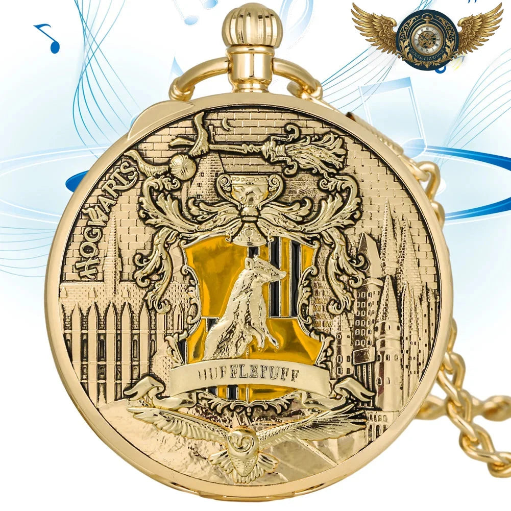 L'Oracle Sonore - Montre de Poche Chasseur en Haut-Relief - Or - Gousset-heritage