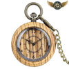 L'Organique - Montre de poche en Bois Naturel Quartz - Vue 1 - Gousset-heritage