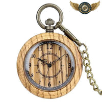 L'Organique - Montre de poche en Bois Naturel Quartz - Gousset-heritage