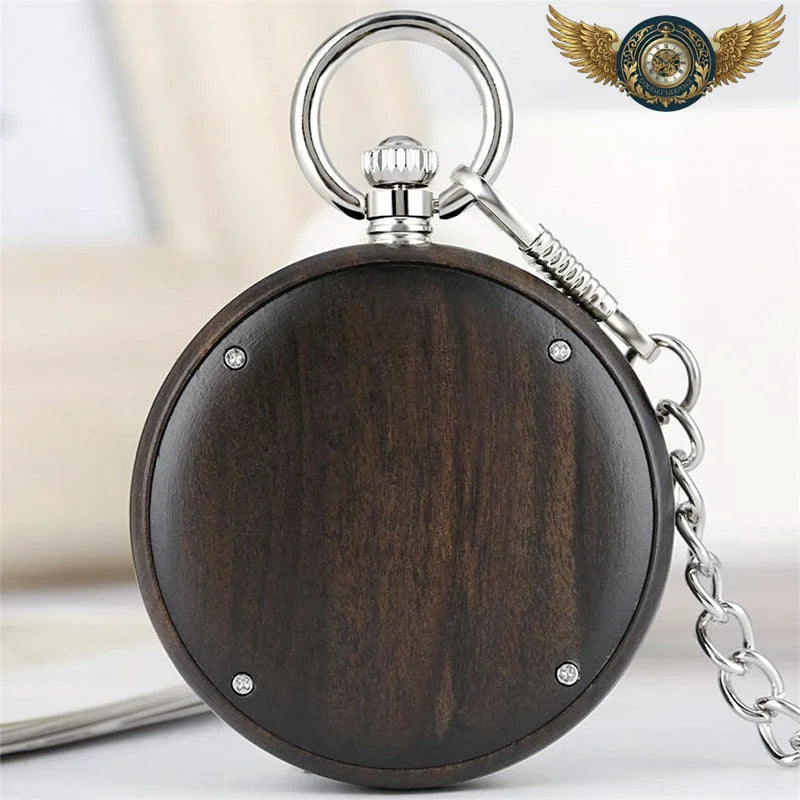 L'Organique - Montre de poche en Bois Noble, Mouvement Quartz - Vue 4 - Gousset-heritage