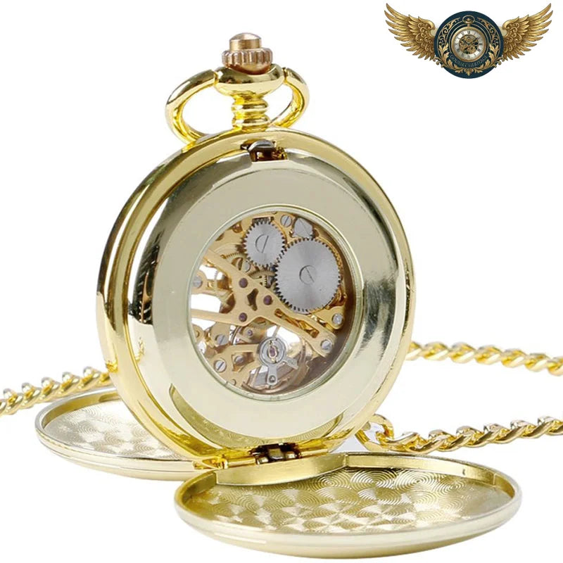 L'Orient-Express - Montre Gousset Mécanique Double Chasseur Or. - Vue 4 - Gousset-heritage