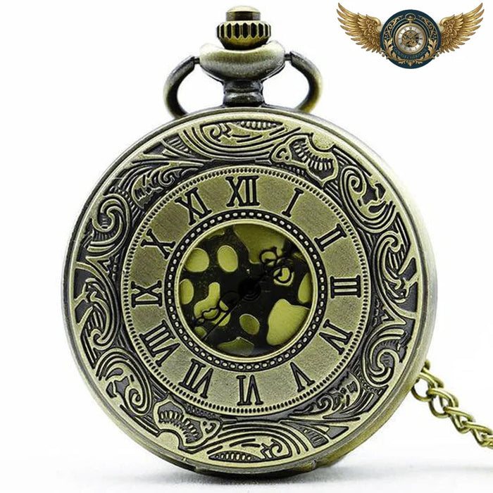 L'Ornemental - Montre Gousset Demi-Chasseur Quartz Gravé - Bronze - Gousset-heritage