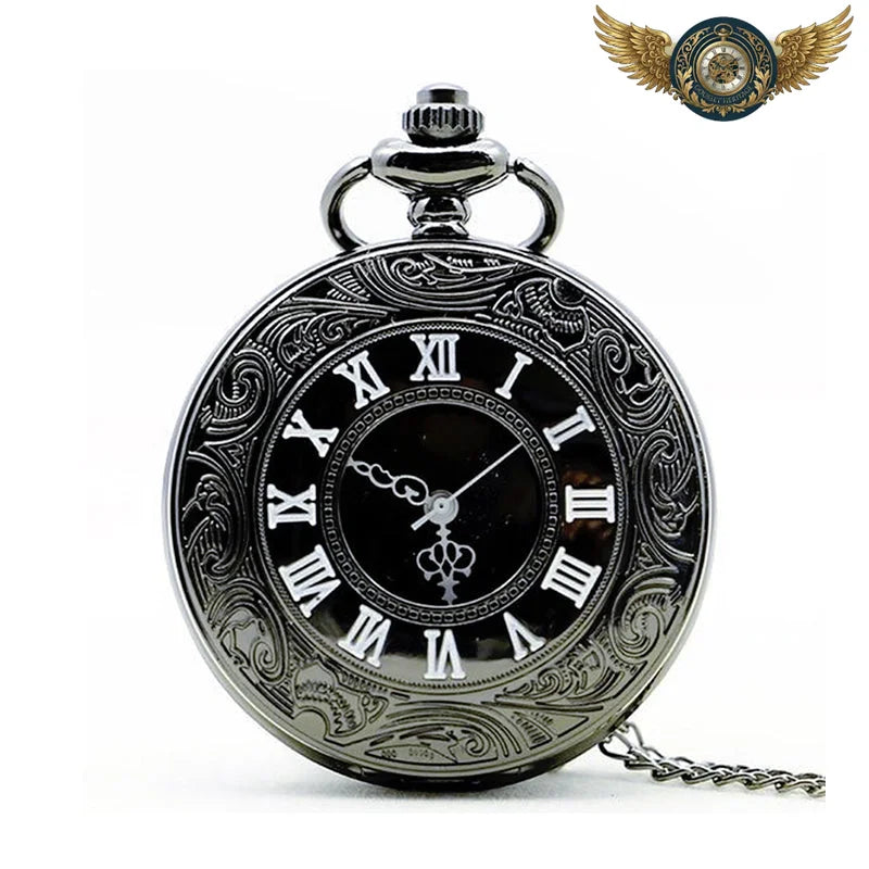 L'Ornemental - Montre Gousset Demi-Chasseur Quartz Gravé - Vue 2 - Gousset-heritage