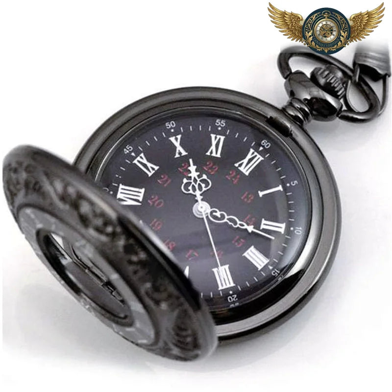 L'Ornemental - Montre Gousset Demi-Chasseur Quartz Gravé - Vue 4 - Gousset-heritage