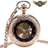L'Ornemental - Montre de Poche Mécanique Squelette Demi-Chasseur - or rose - Gousset-heritage