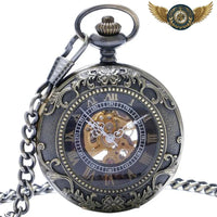 L'Ornemental - Montre de Poche Mécanique Squelette Demi-Chasseur - modèle Bronze - Gousset-heritage