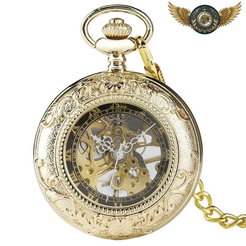 L'Ornemental - Montre de Poche Mécanique Squelette Demi-Chasseur - Or - Gousset-heritage