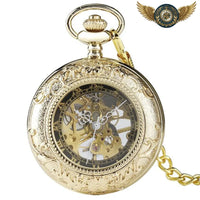 L'Ornemental - Montre de Poche Mécanique Squelette Demi-Chasseur - modèle Or - Gousset-heritage